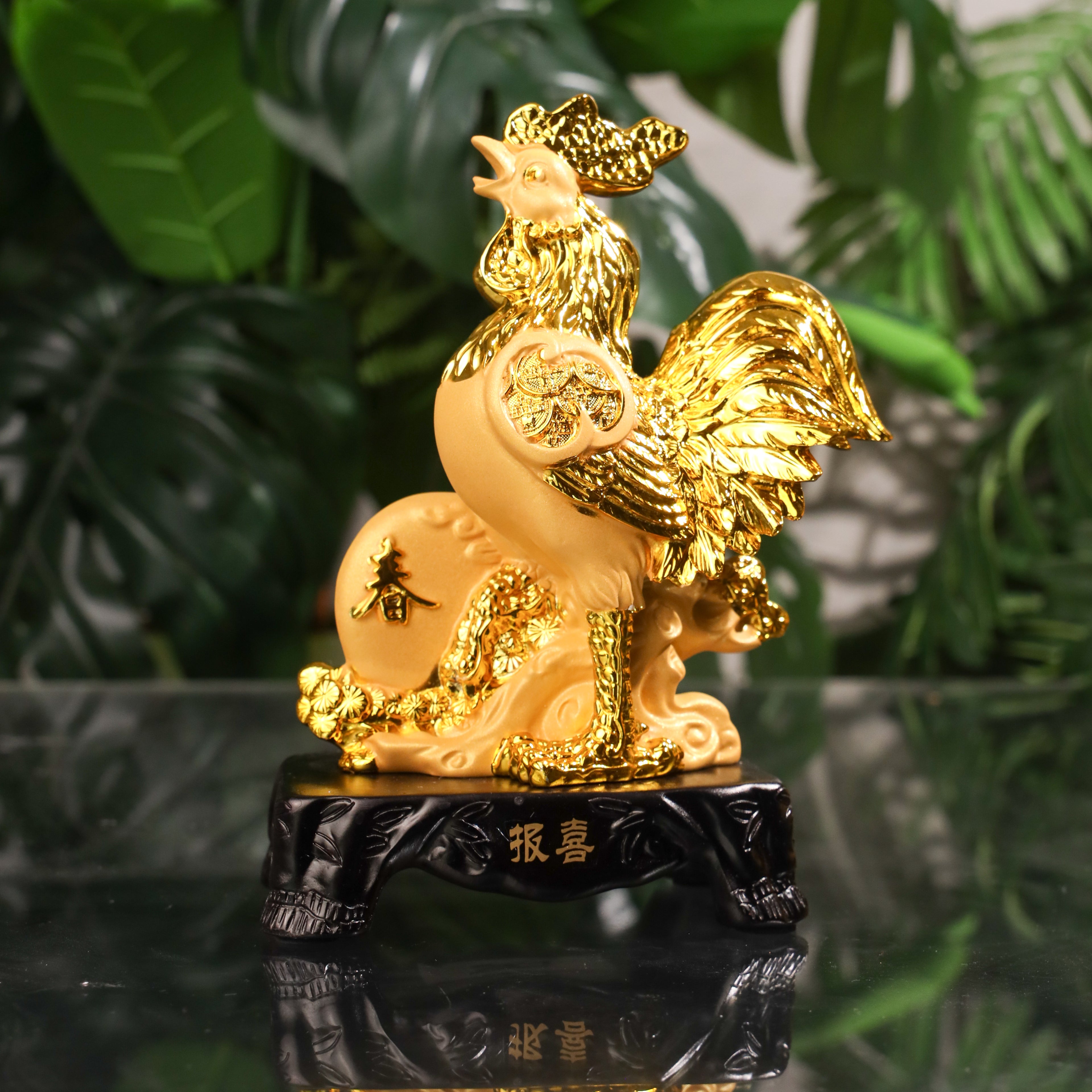 Golden Zodiac Rooster of Reliable Discipline 18cm