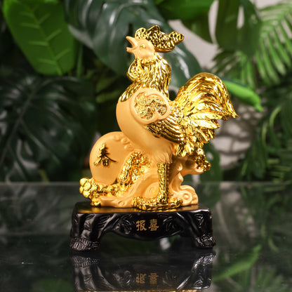 Golden Zodiac Rooster of Reliable Discipline 18cm