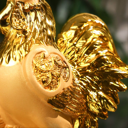 Golden Zodiac Rooster of Reliable Discipline 18cm