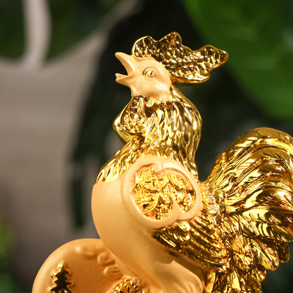 Golden Zodiac Rooster of Reliable Discipline 18cm