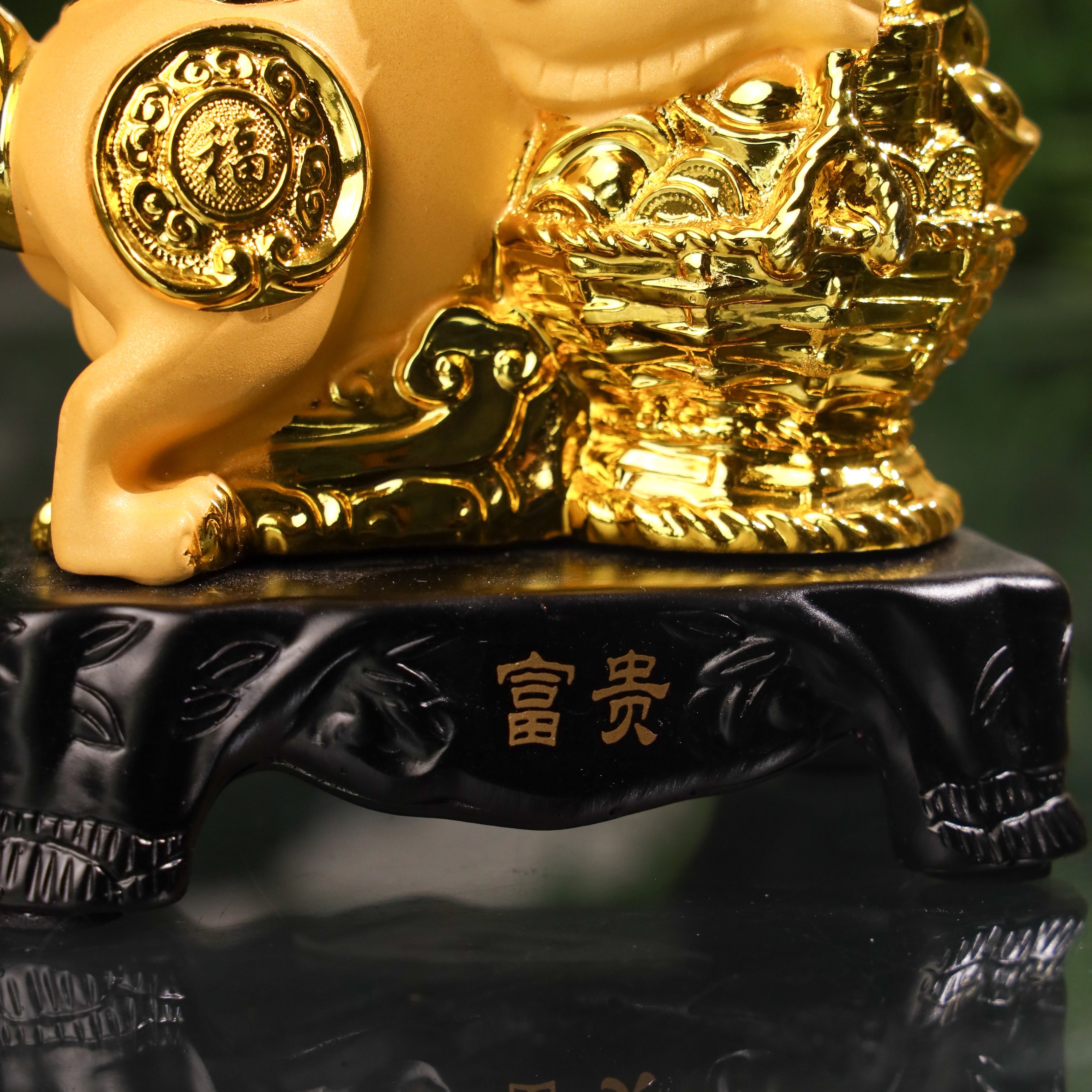 Golden Zodiac Rabbit of Peaceful Living 18cm