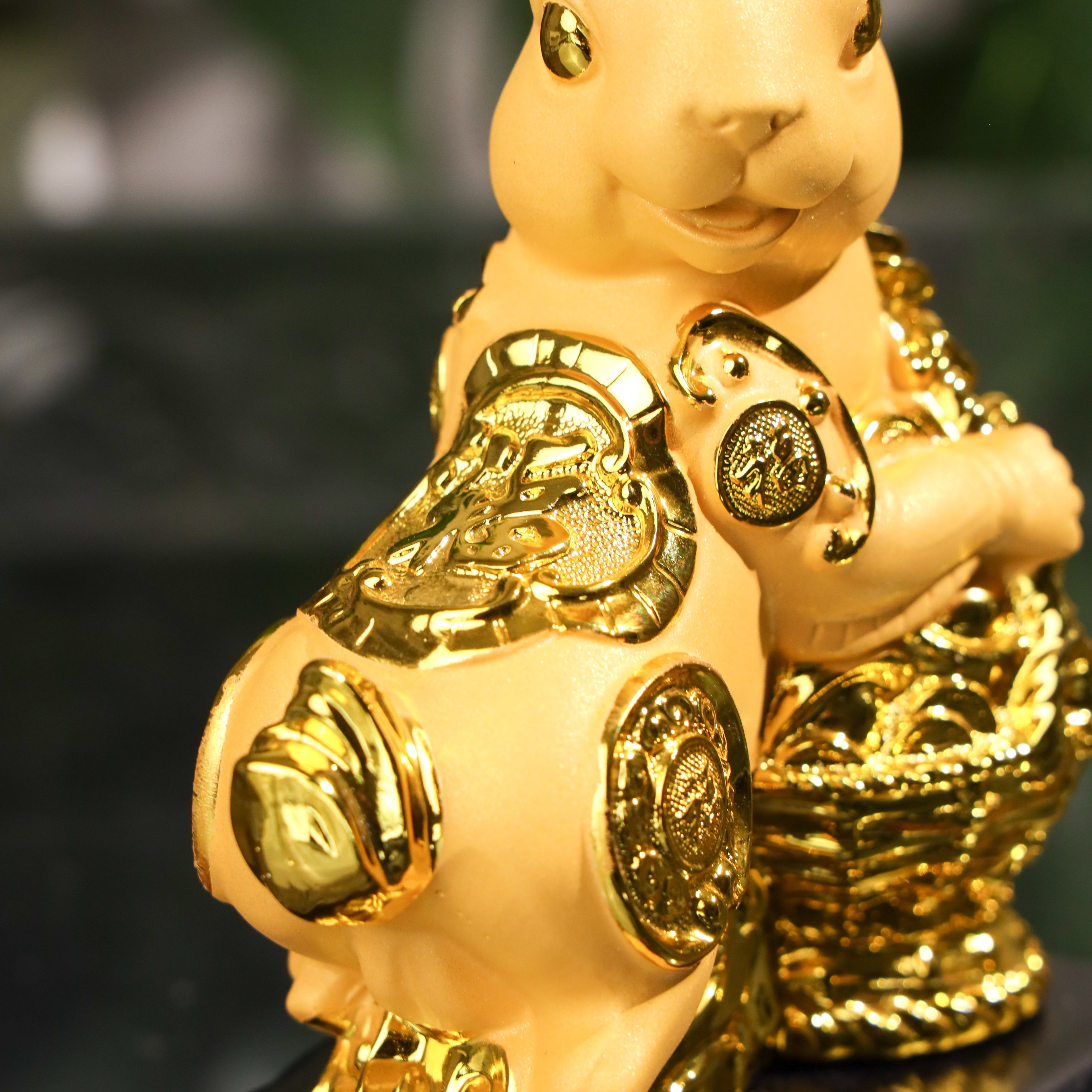 Golden Zodiac Rabbit of Peaceful Living 18cm