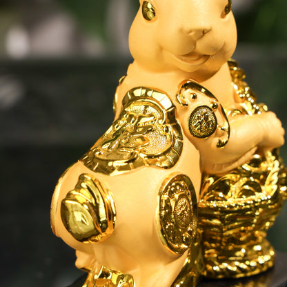 Golden Zodiac Rabbit of Peaceful Living 18cm