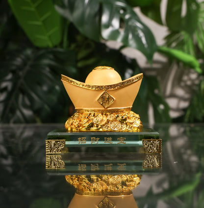 Golden Wealth Ingot for Everyday Savings 12cm