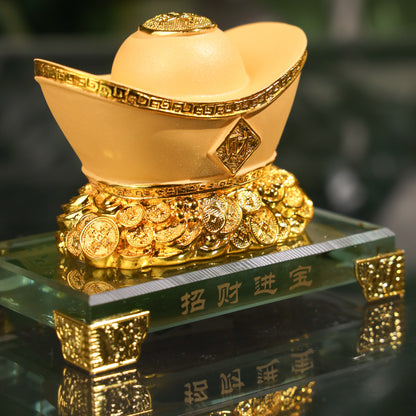 Golden Wealth Ingot for Everyday Savings 12cm