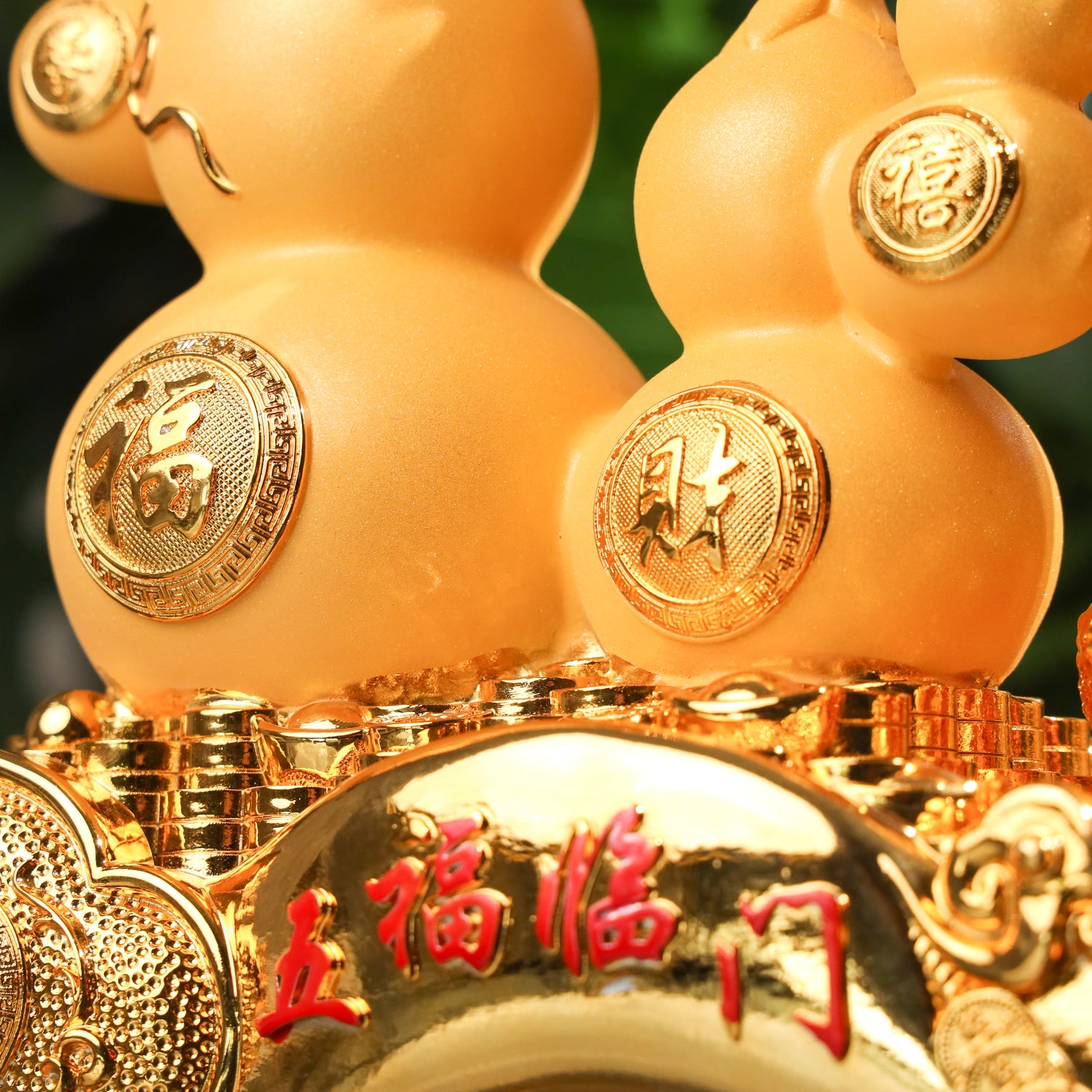 Golden Wu Lou Quartet of Health &amp; Wealth 34cm