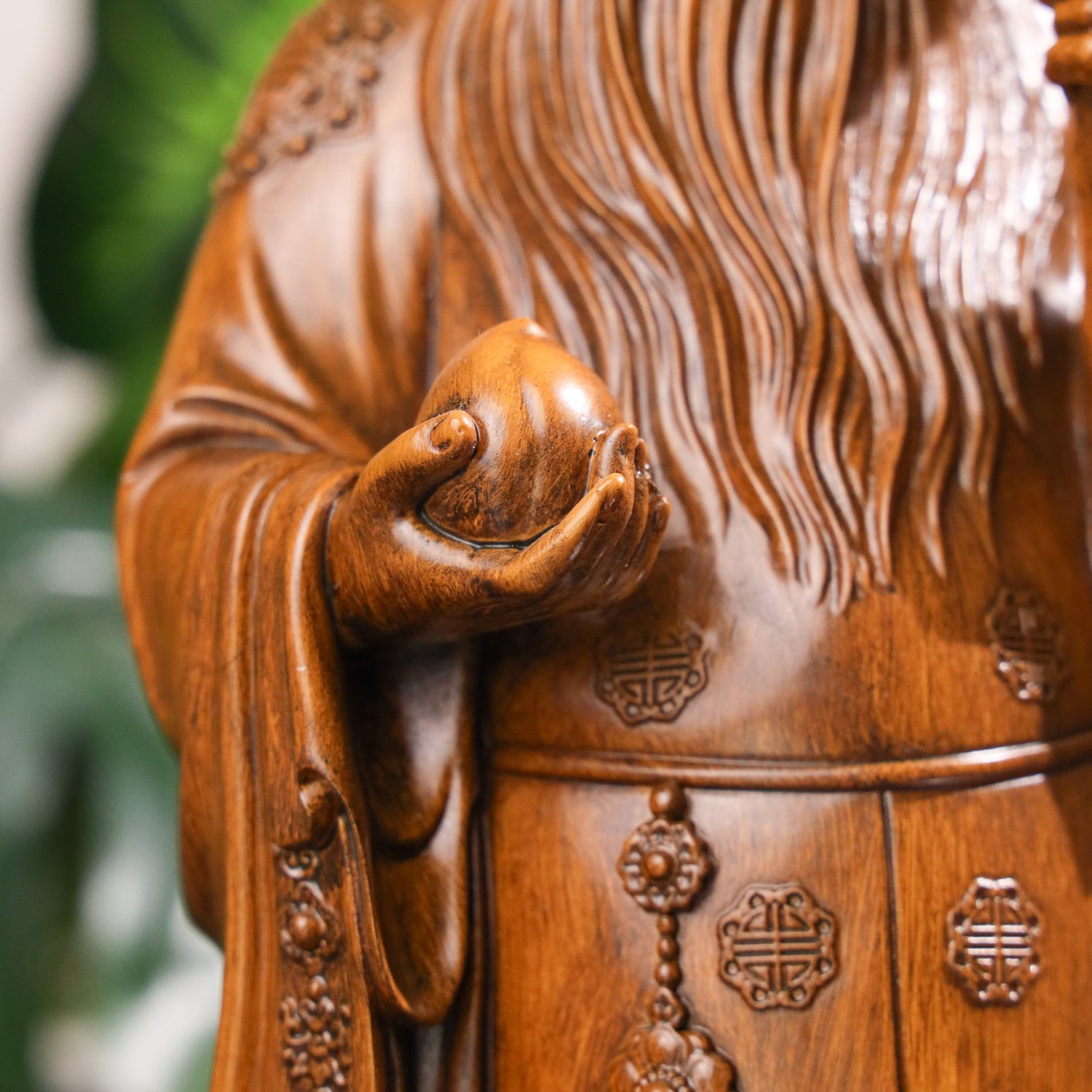 Triple Blessings Wood Fuk Luk Sau 32cm