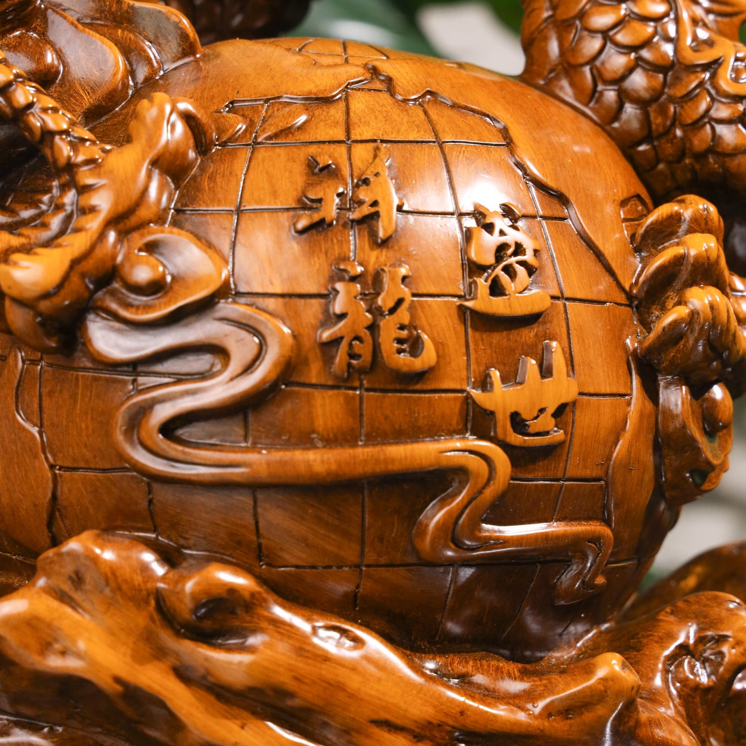 Worldwide Wealth Expansion Wood Dragon 54cm