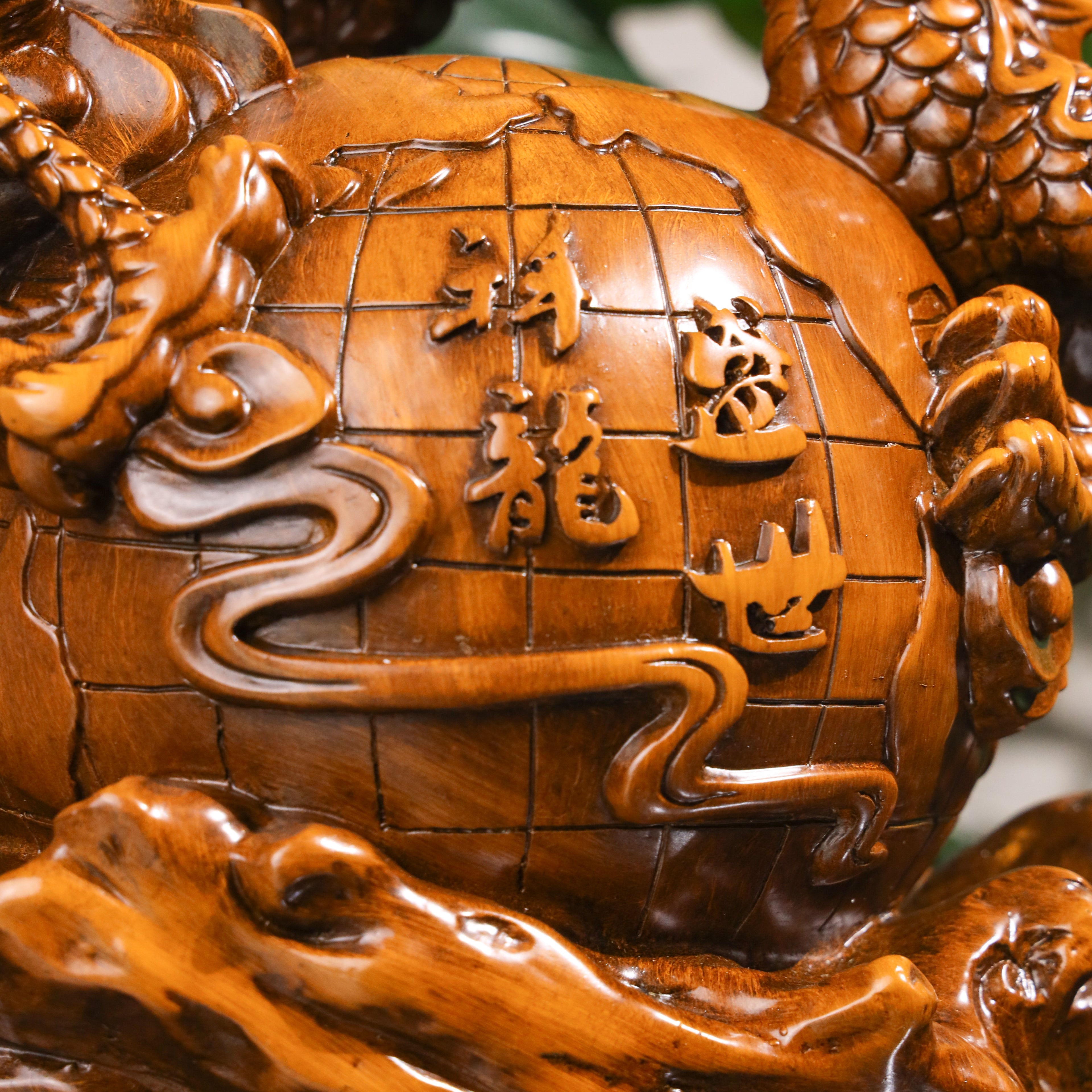 Worldwide Wealth Expansion Wood Dragon 54cm