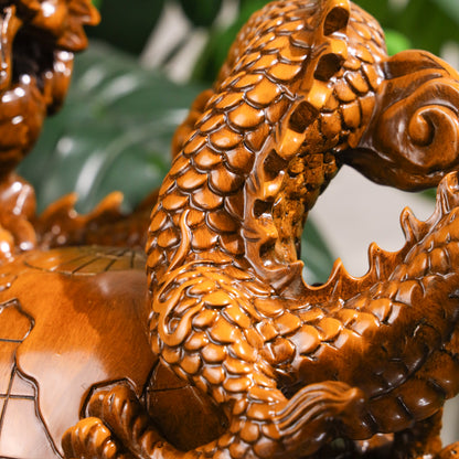 Worldwide Wealth Expansion Wood Dragon 54cm