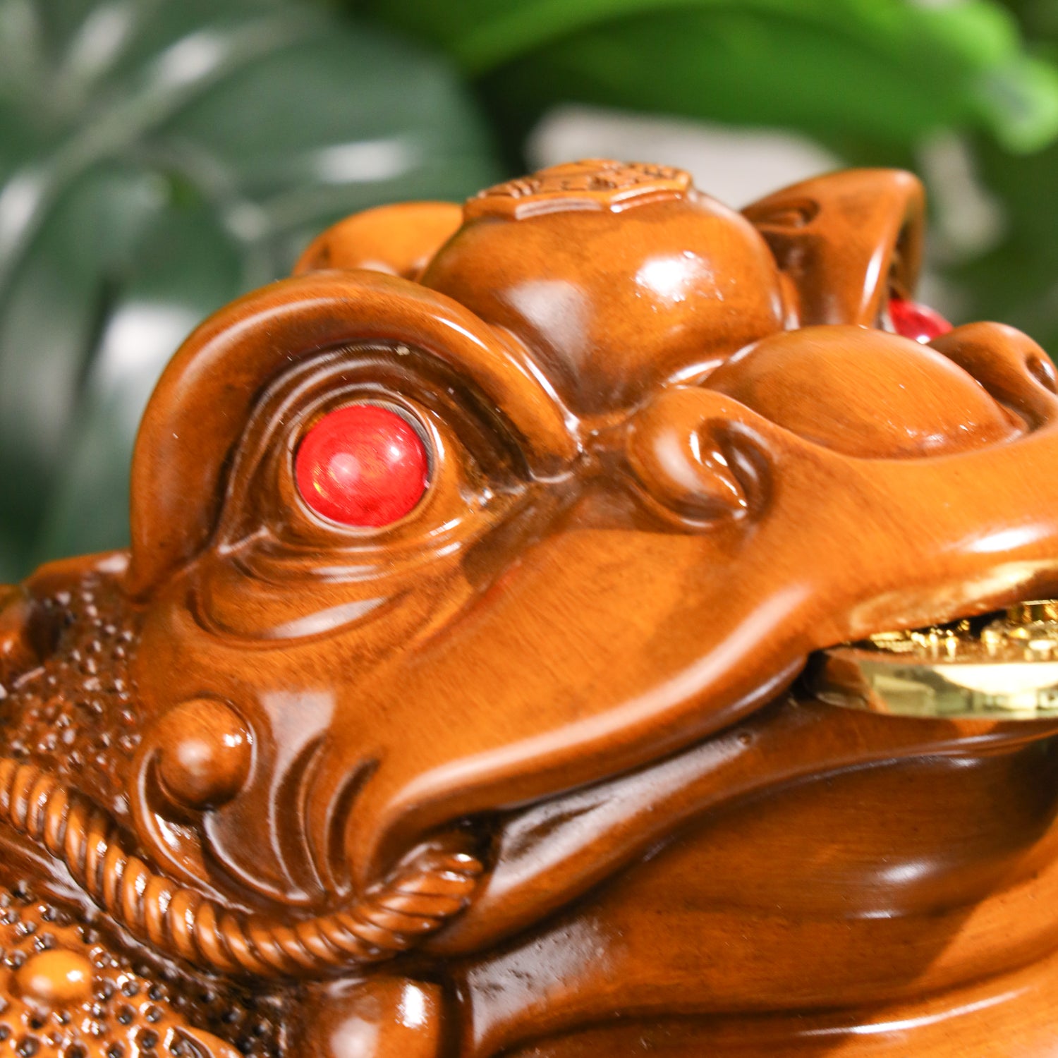 Wealth-Loaded Wood Money Frog 41cm