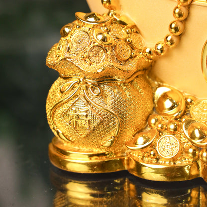 Five-Tier Gold Ingot Tower of Growing Wealth 32cm
