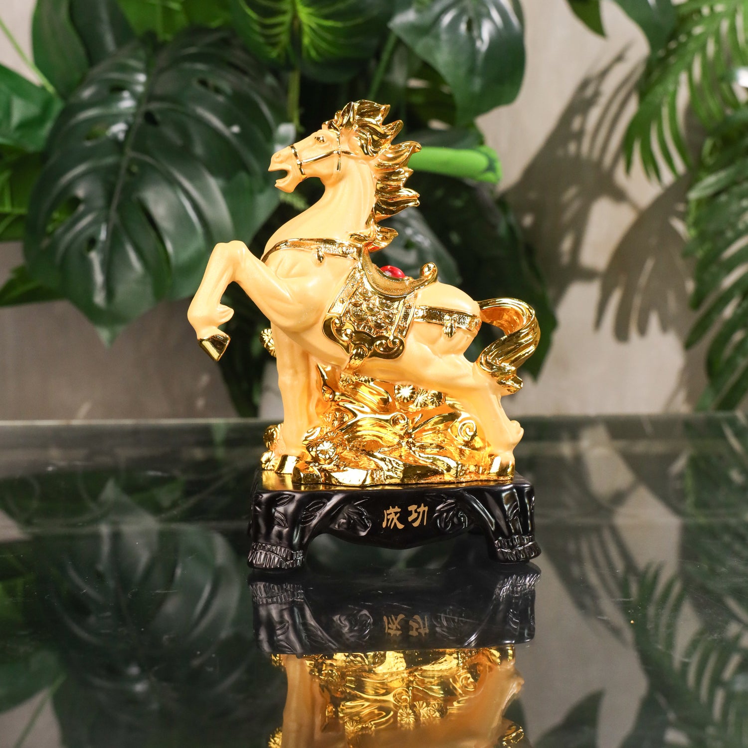 Golden Zodiac Horse of Fast Success 18cm