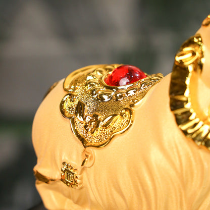 Golden Zodiac Goat of Stable Income 18cm