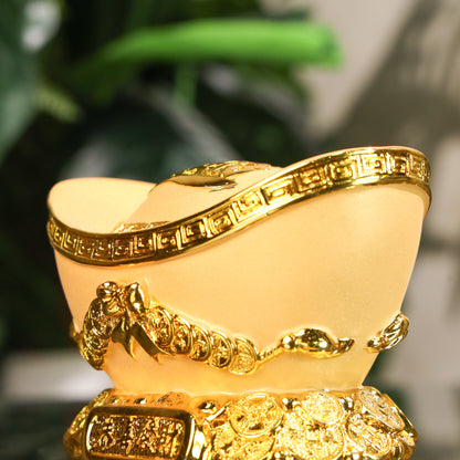 Classic Gold Ingot of Financial Security 15cm