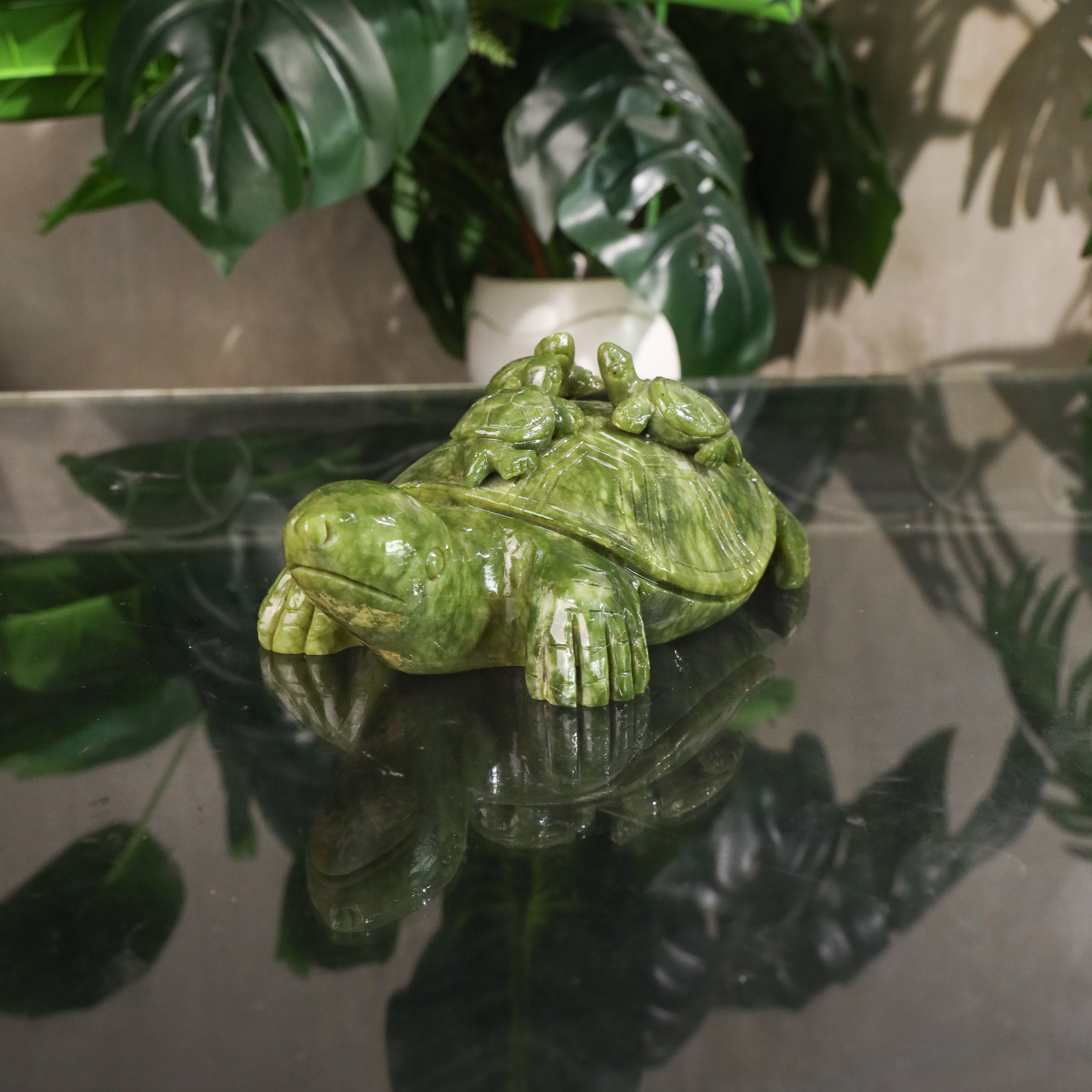 Parent &amp; Baby Jade Turtles of Safety &amp; Stability 25cm