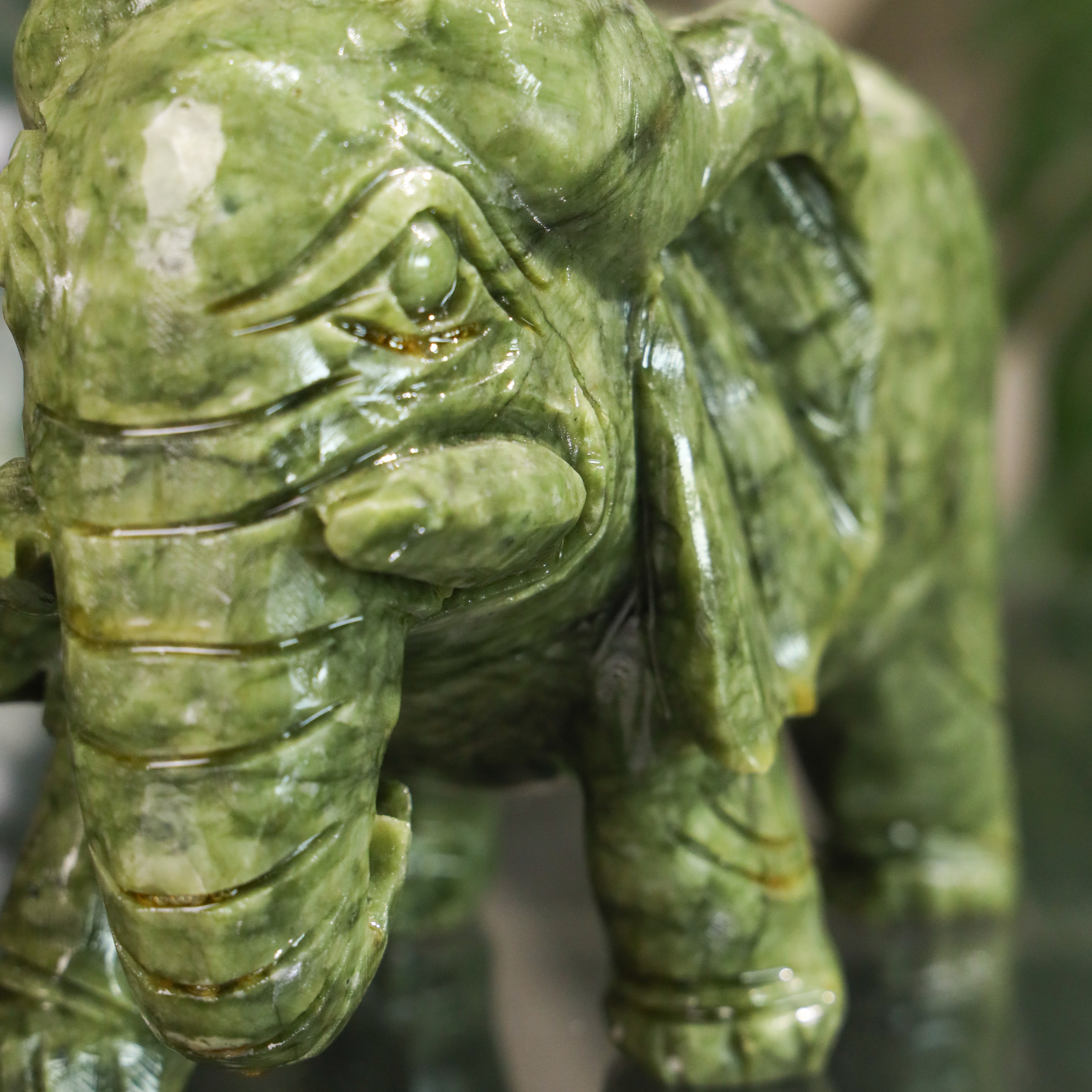 Mighty Protector Jade Elephants 23cm