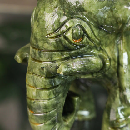 Mighty Protector Jade Elephants 23cm