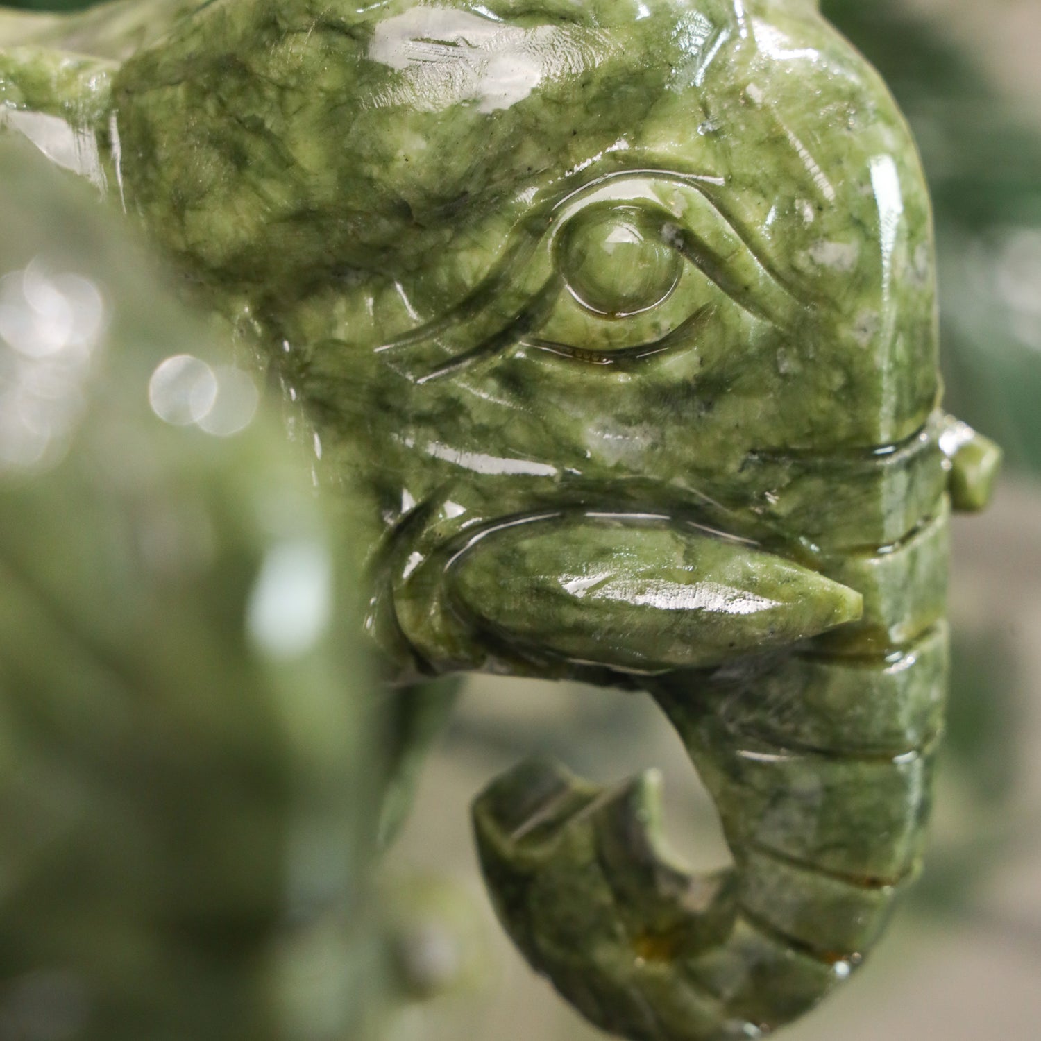 Mighty Protector Jade Elephants 23cm