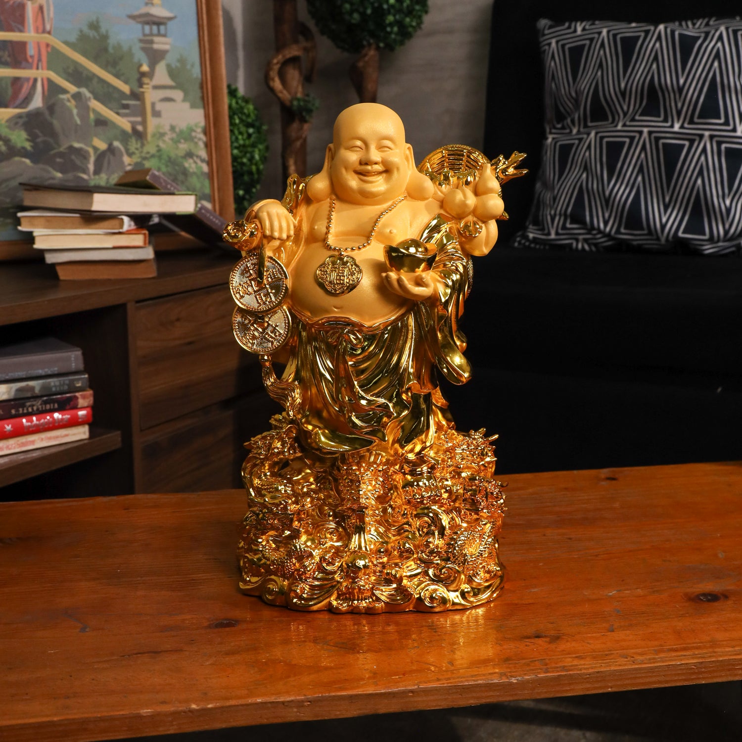 Bless You With Wealth Gold Buddha 37cm