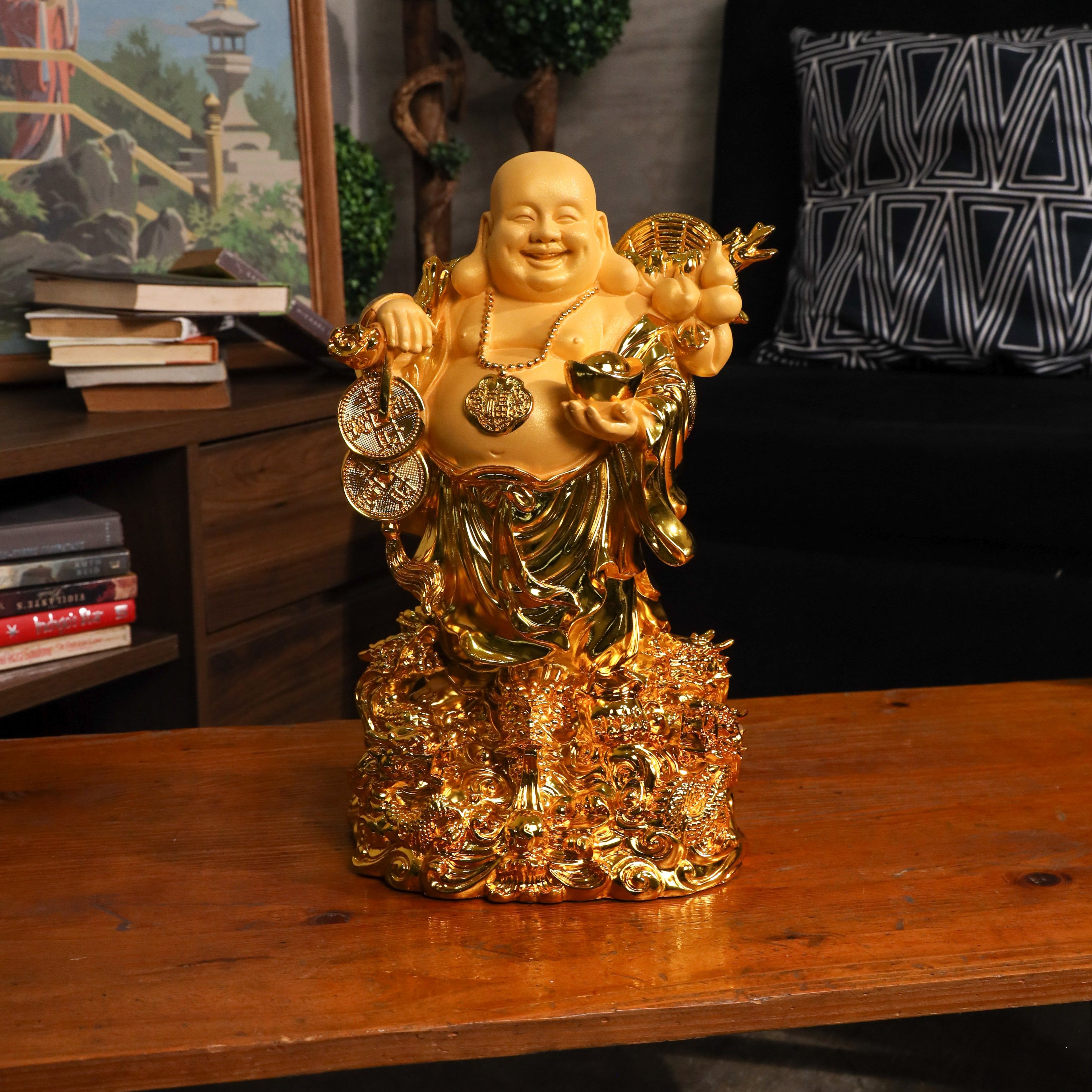 Bless You With Wealth Gold Buddha 37cm