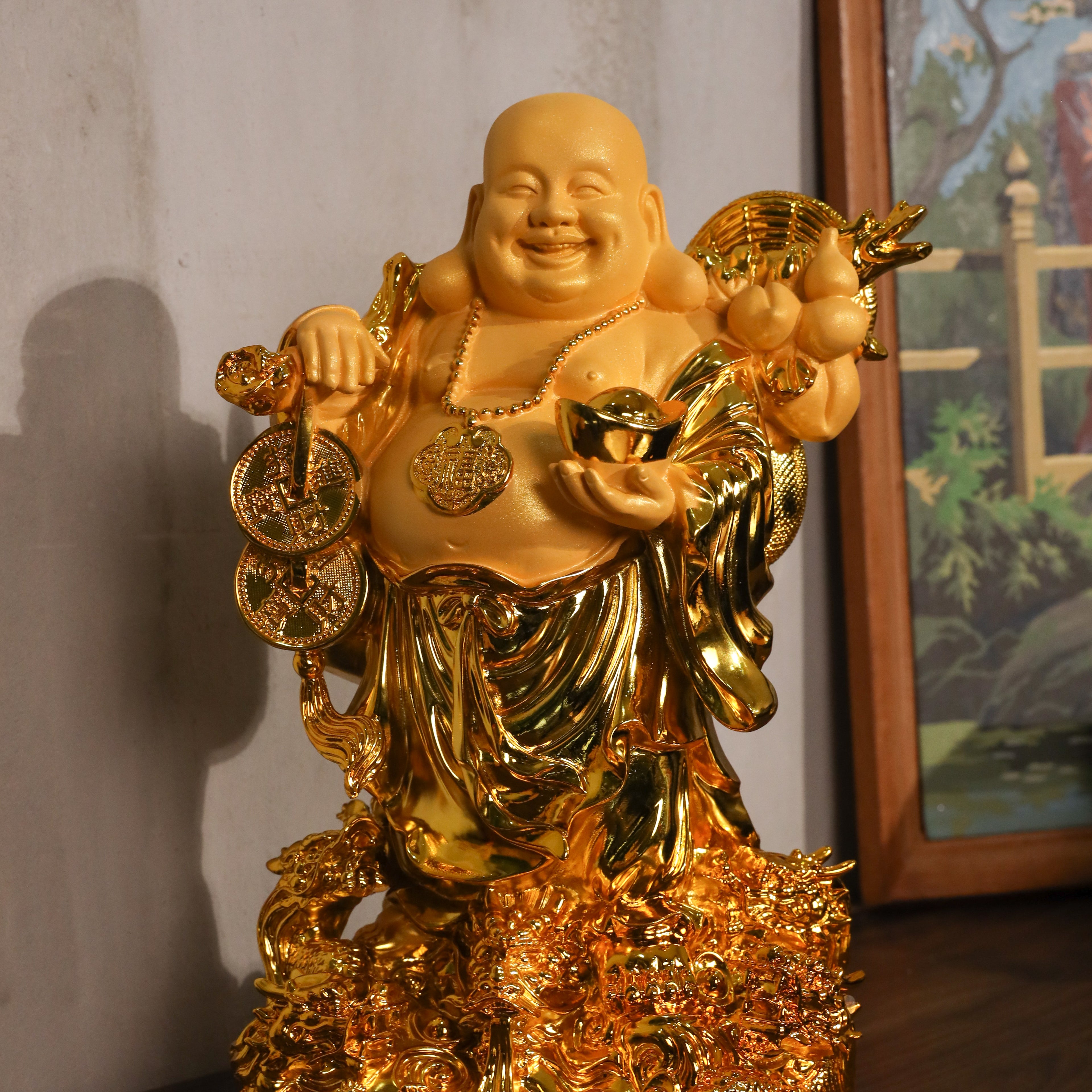 Bless You With Wealth Gold Buddha 37cm