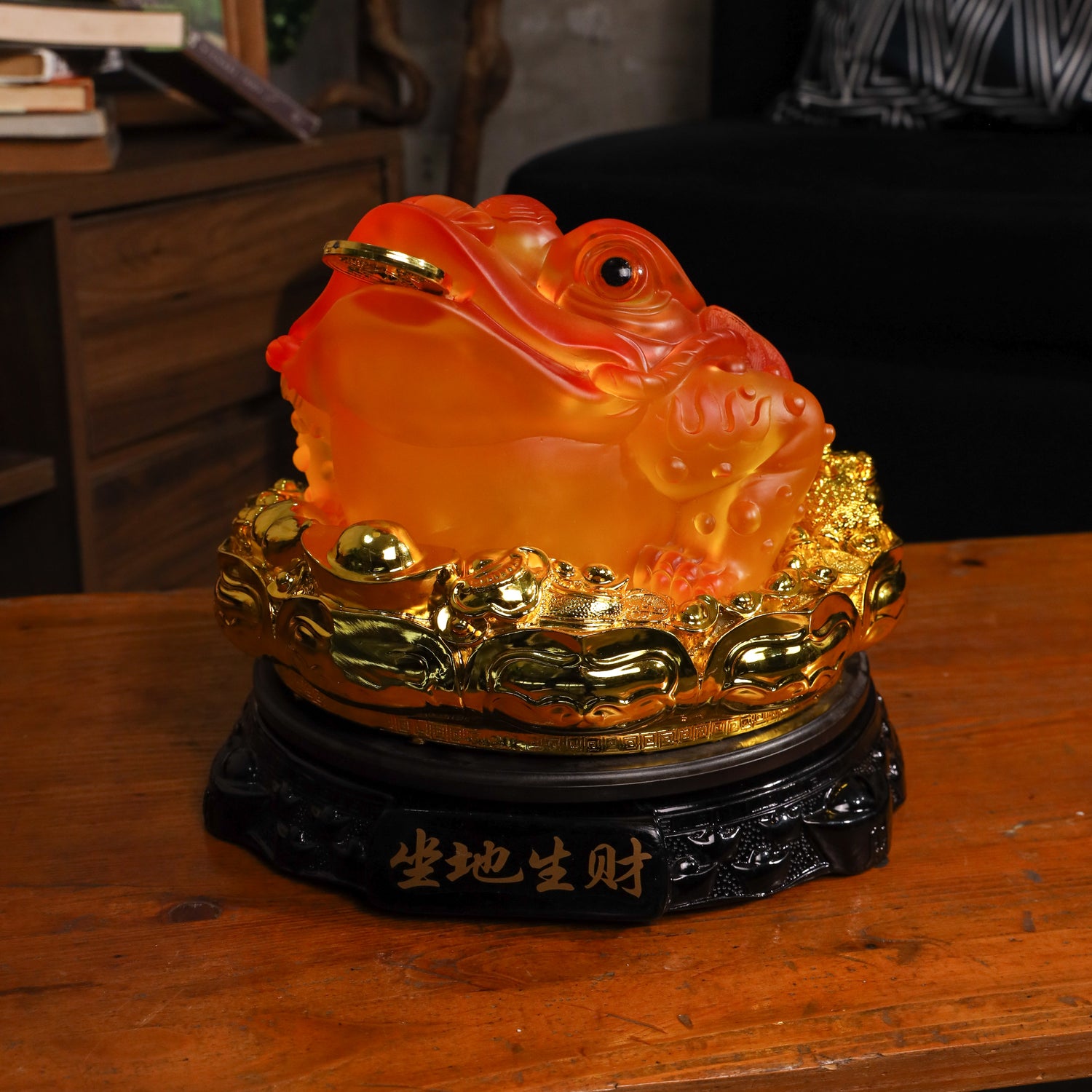 Amber Glow Money Frog of Wealth 25cm
