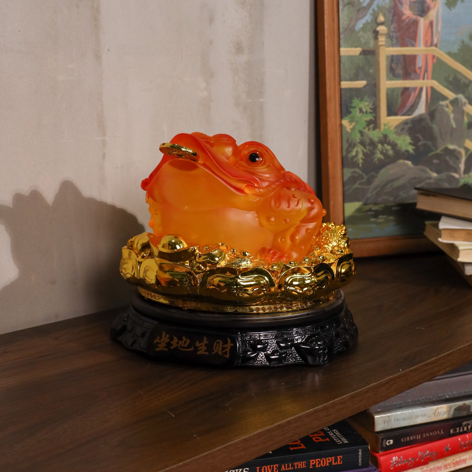 Amber Glow Money Frog of Wealth 25cm