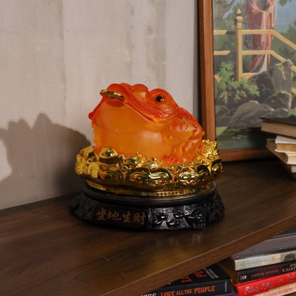 Amber Glow Money Frog of Wealth 25cm