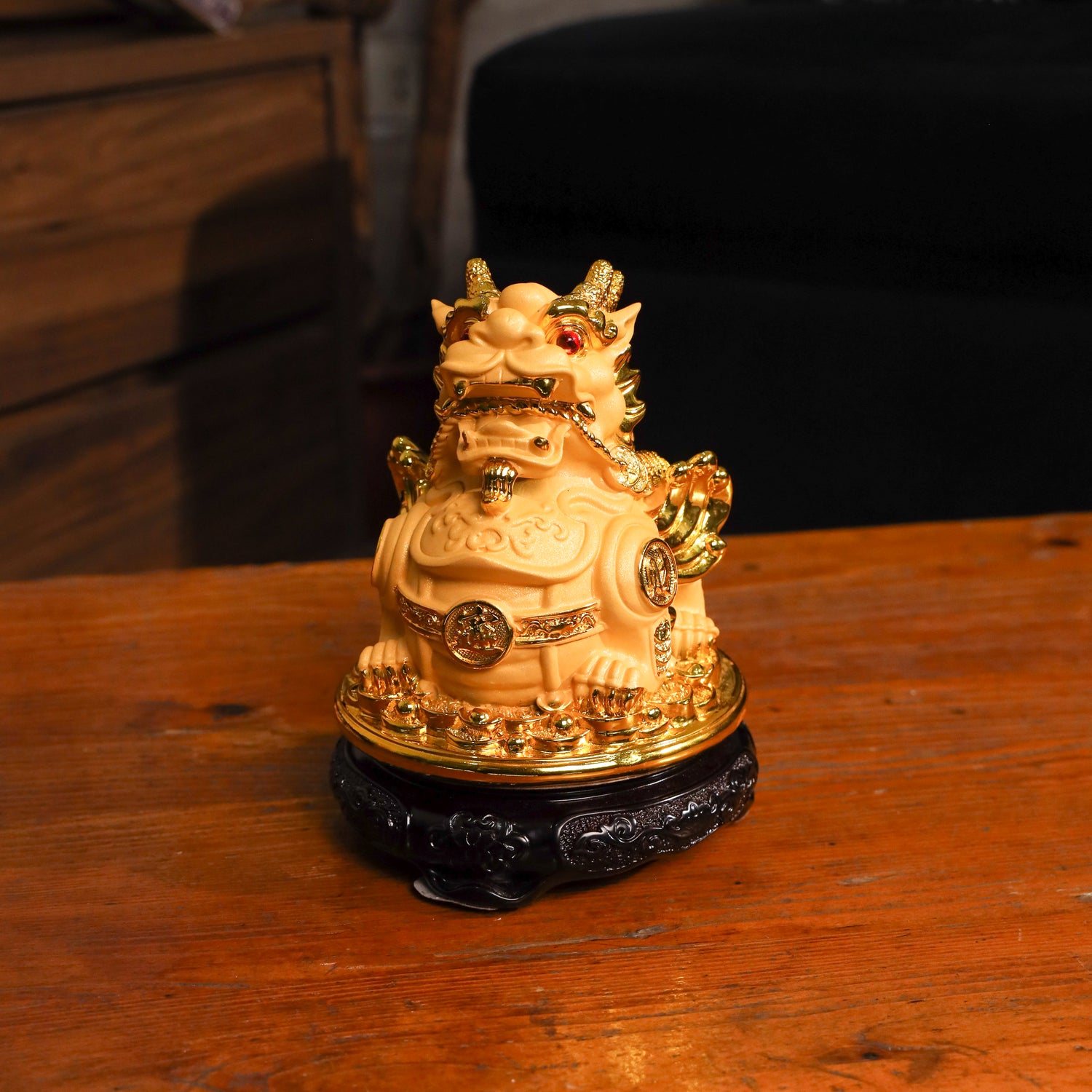 Lucky Golden Pi Yao of Daily Protection 17cm