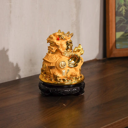 Lucky Golden Pi Yao of Daily Protection 17cm