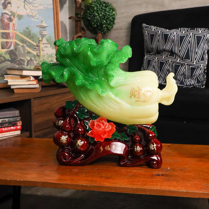 Health and Wealth Cabbage with Wu Lous 46cm