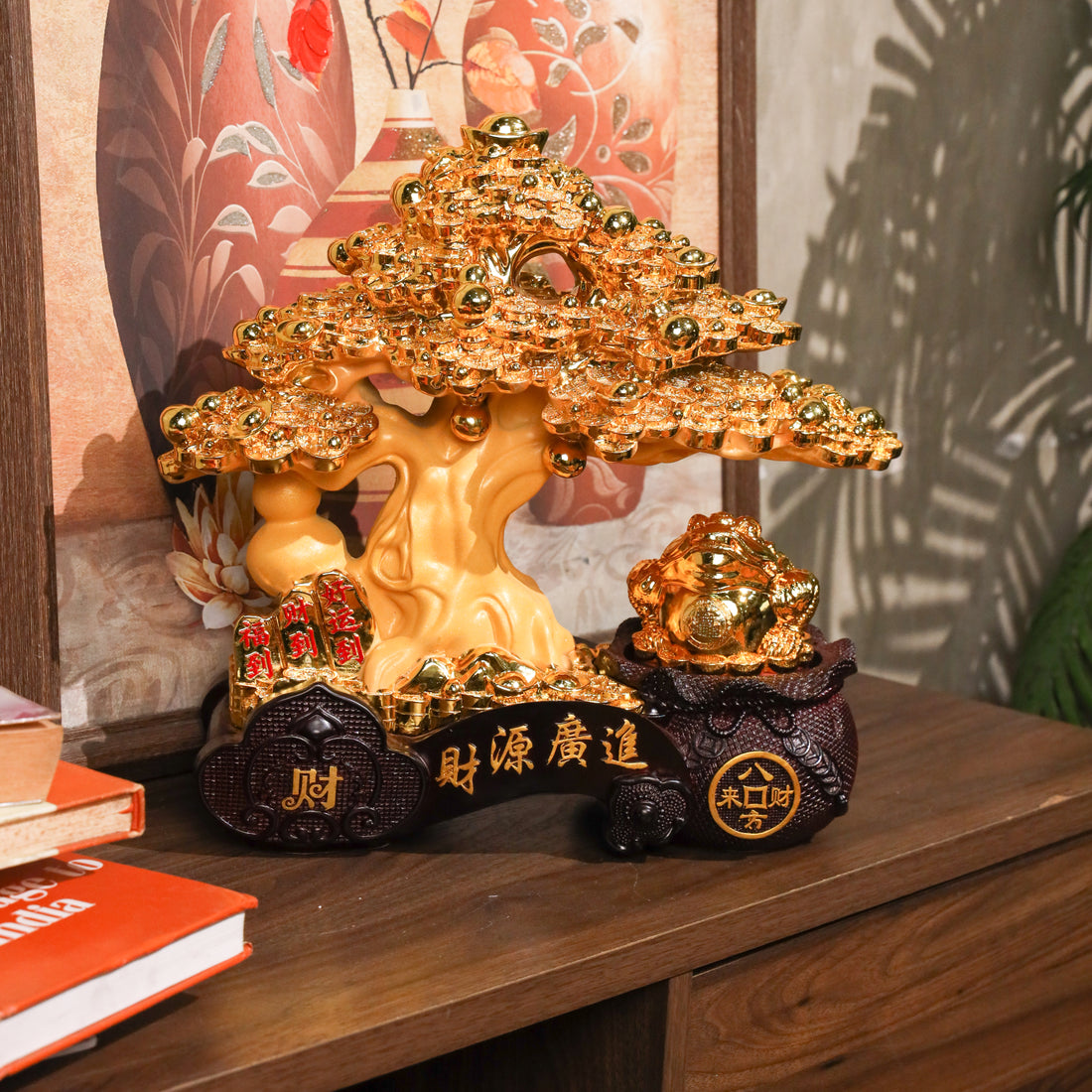 Money-Multiplying Golden Tree with Frog 37cm