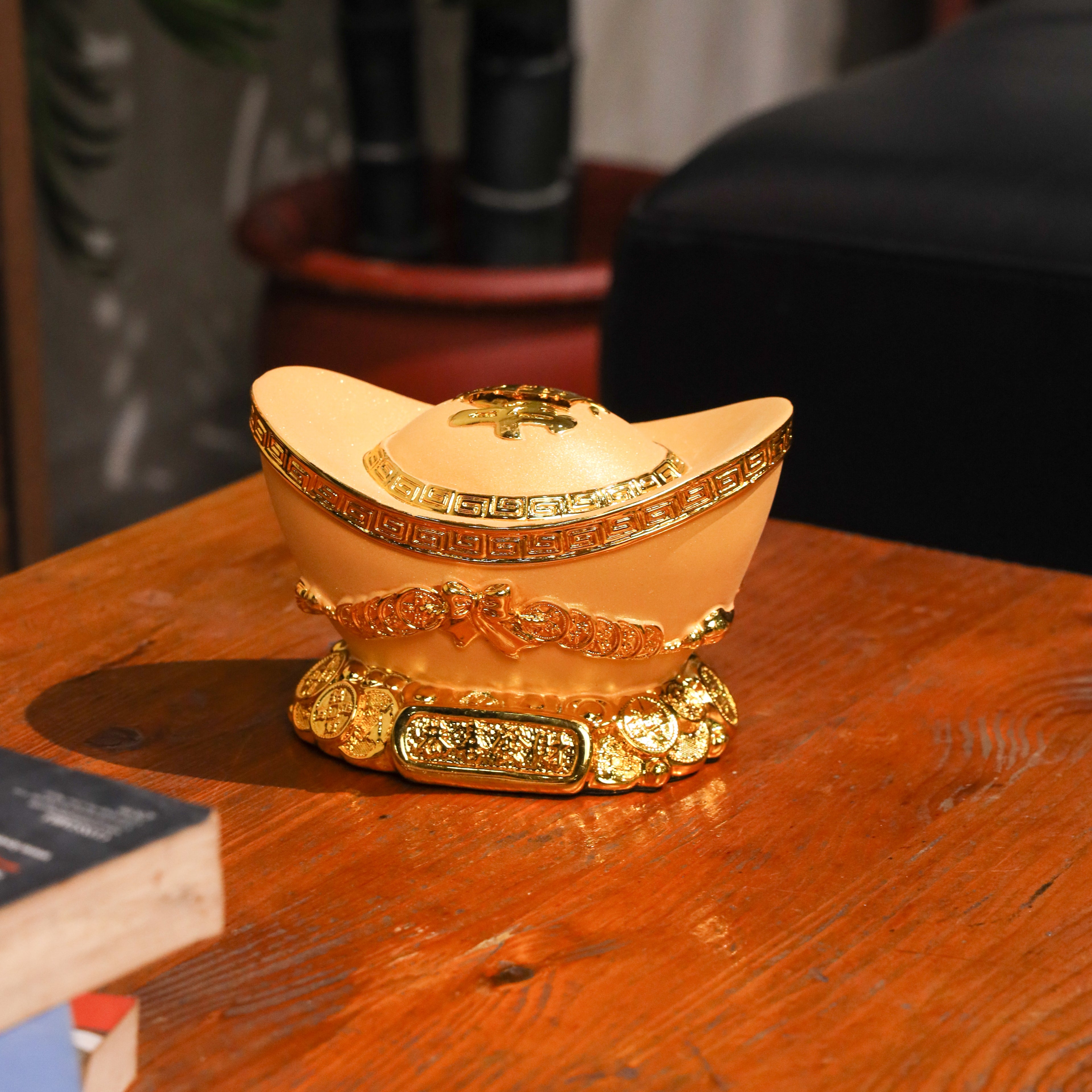 Classic Gold Ingot of Financial Security 15cm