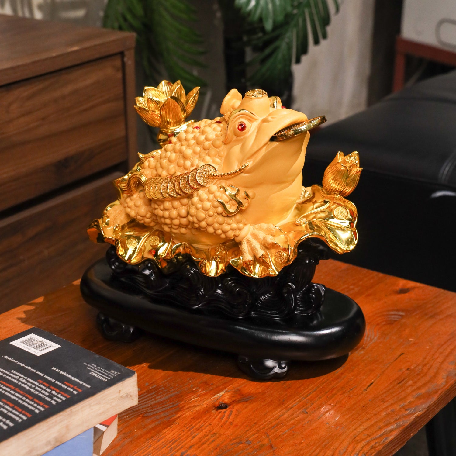 Display of Wealth Golden Money Frog 33cm