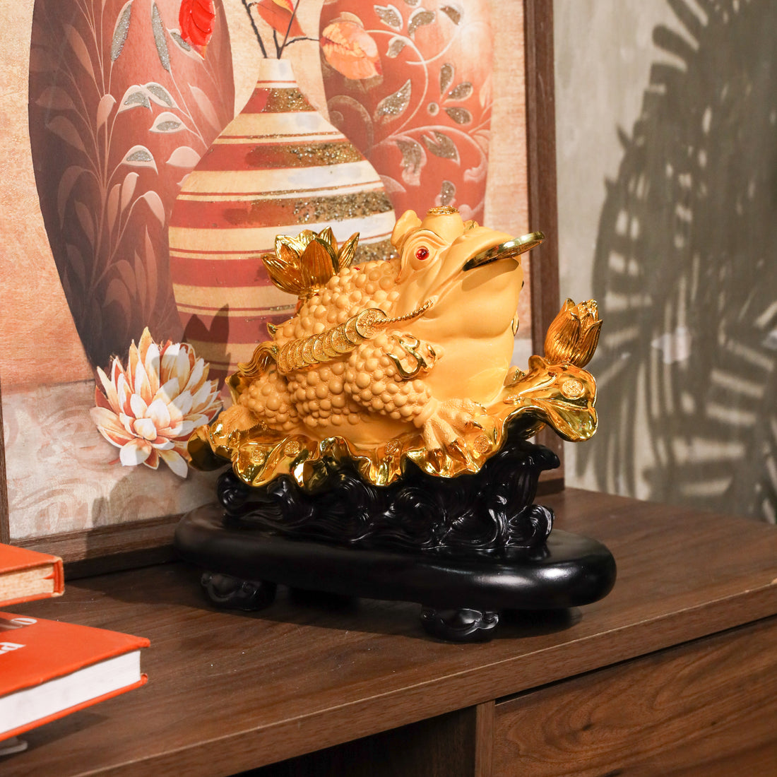 Display of Wealth Golden Money Frog 33cm