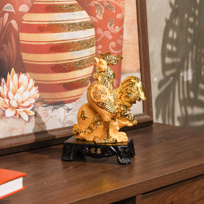Golden Zodiac Rooster of Reliable Discipline 18cm