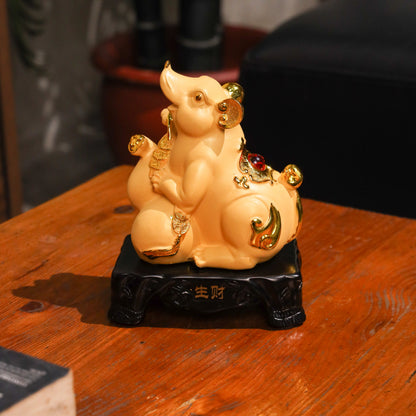 Golden Zodiac Rat of Smart Earnings 18cm