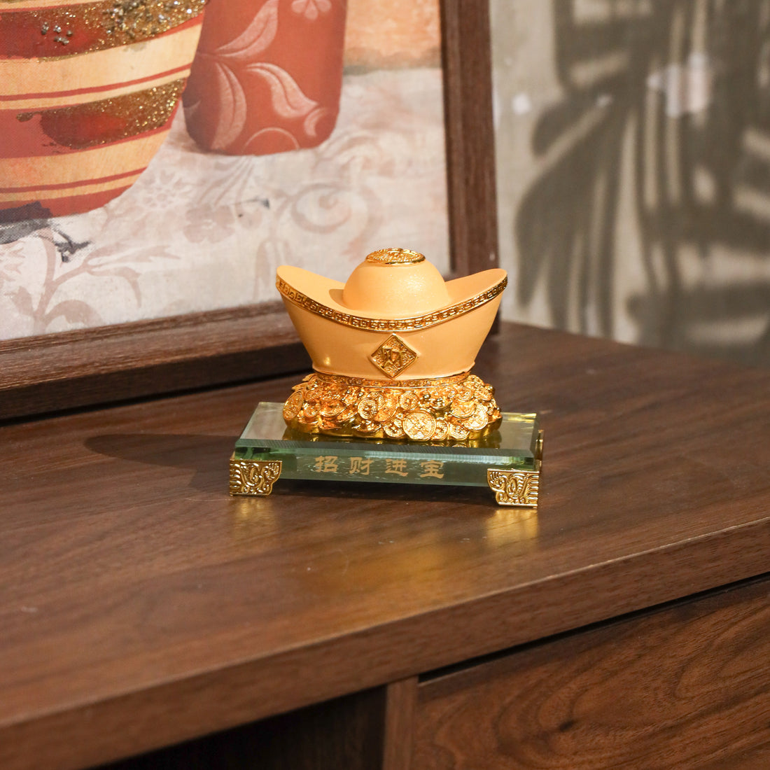 Golden Wealth Ingot for Everyday Savings 12cm