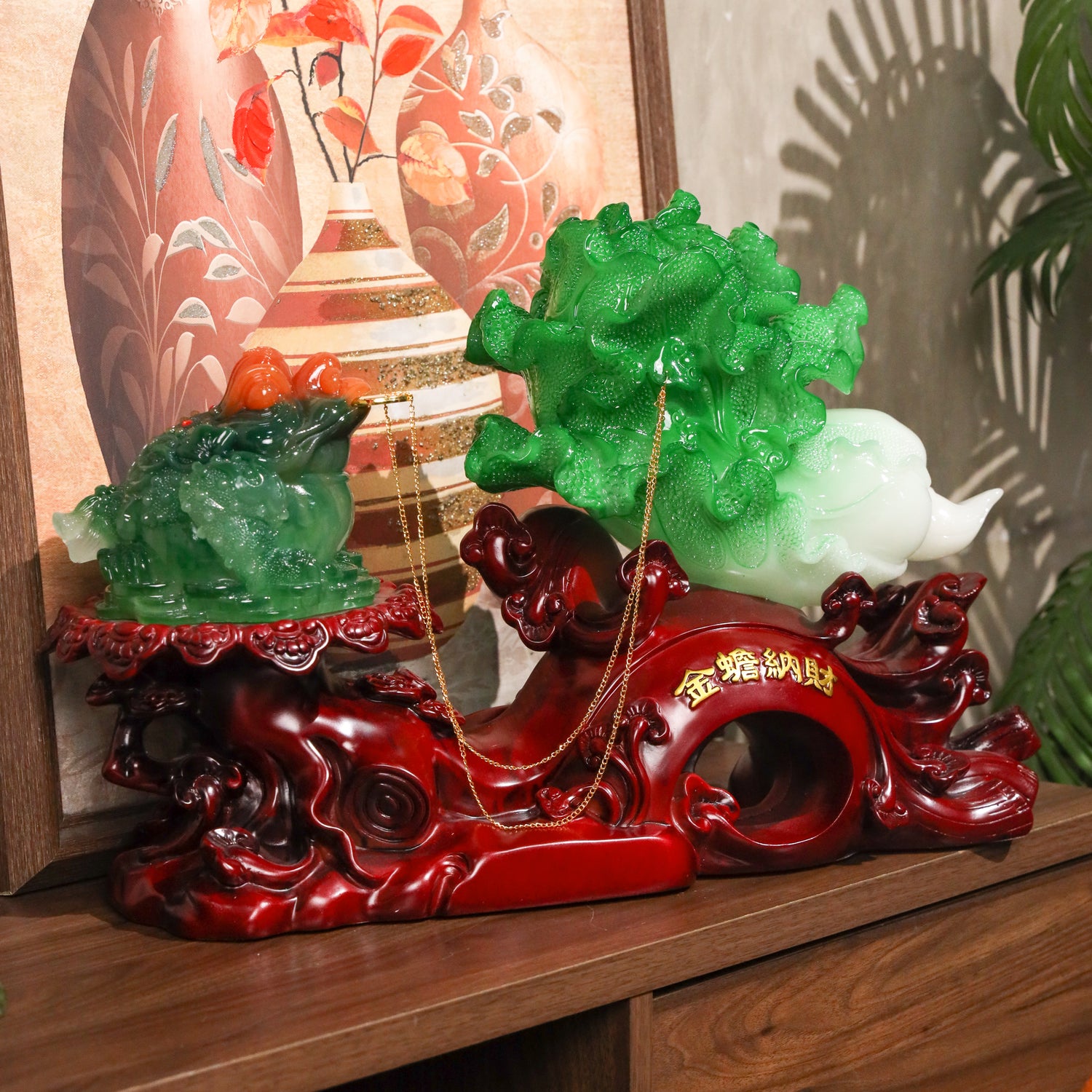 The Big Gains Cabbage with Money Frog 50cm
