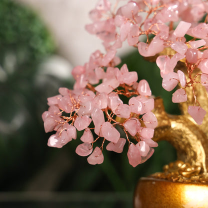 Rose Quartz Blossom Tree for Positive Energy 22cm