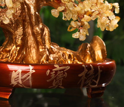 Gold and Citrine Tree of Rising Fortune 37cm