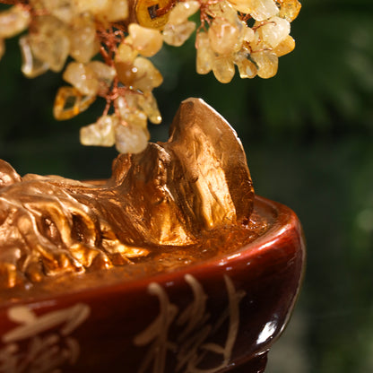 Gold and Citrine Tree of Rising Fortune 37cm