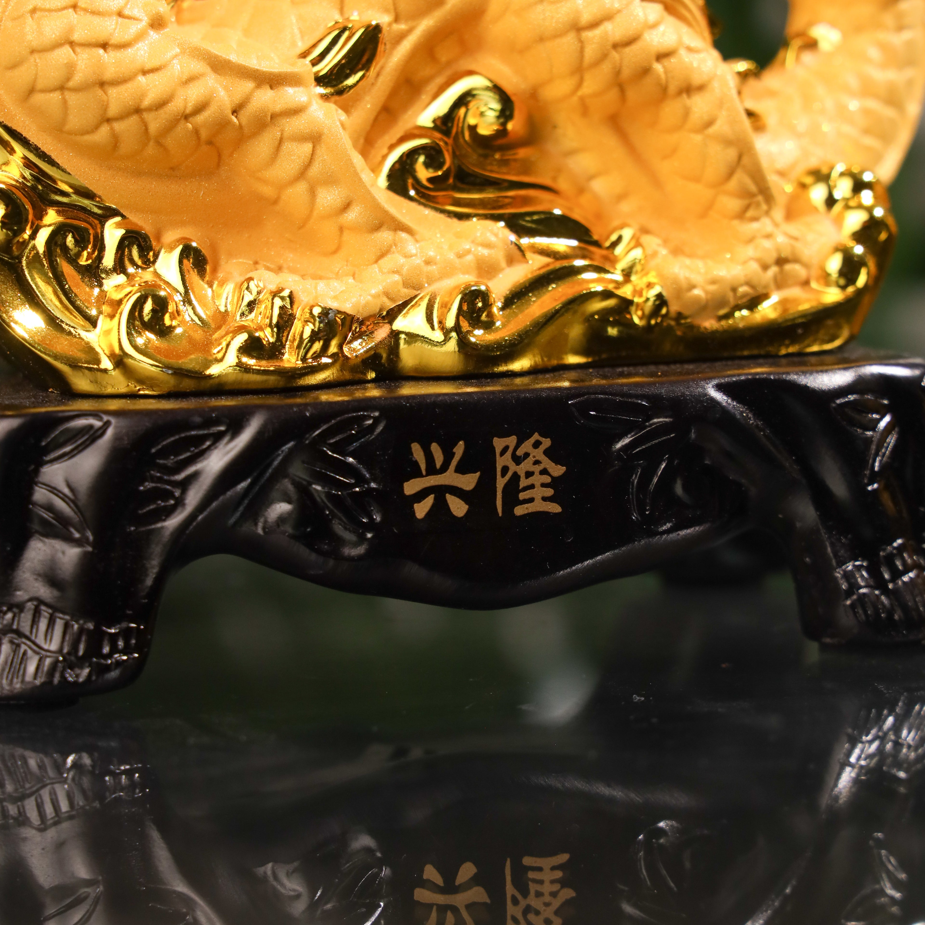 Golden Zodiac Dragon of Leadership &amp; Victory 18cm