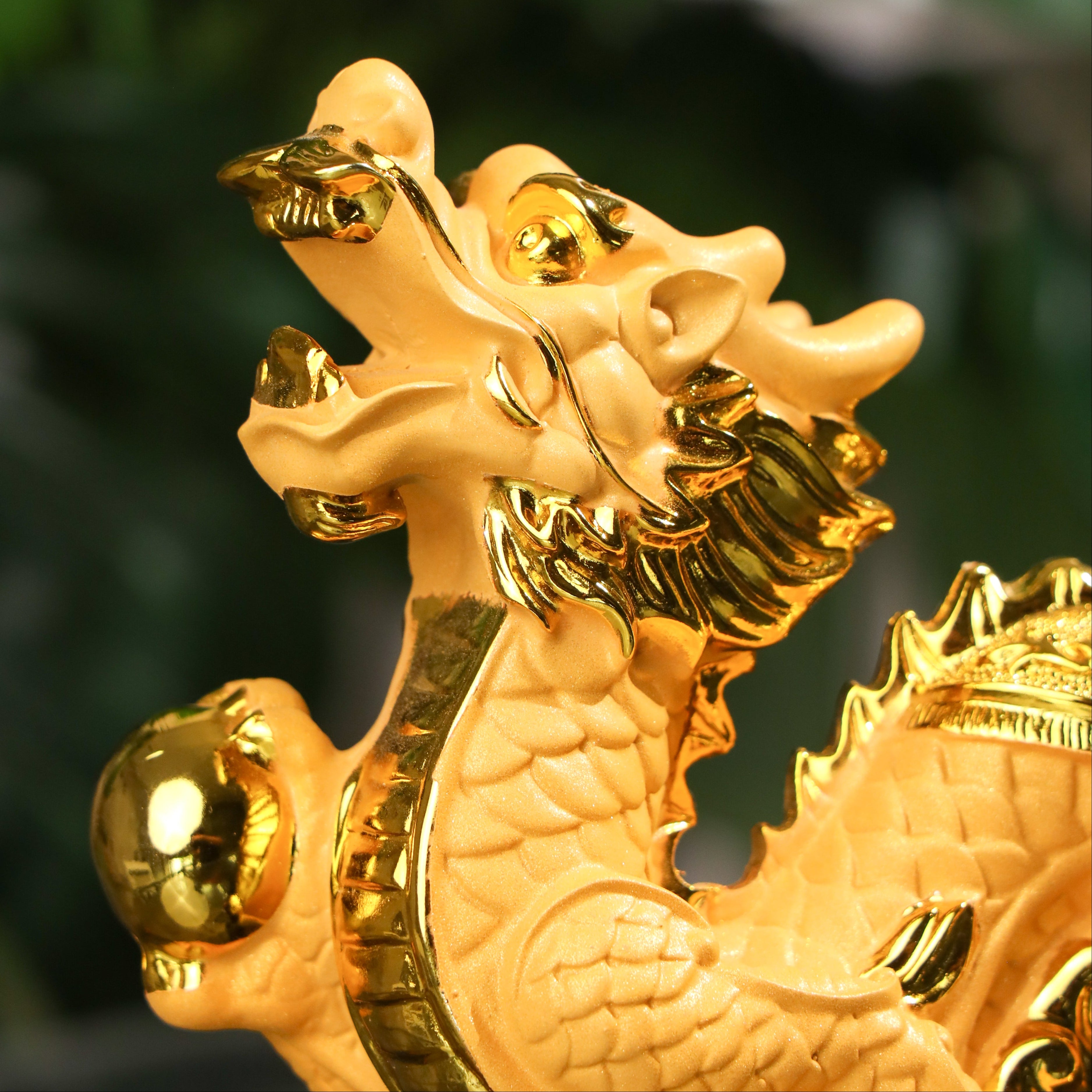Golden Zodiac Dragon of Leadership &amp; Victory 18cm