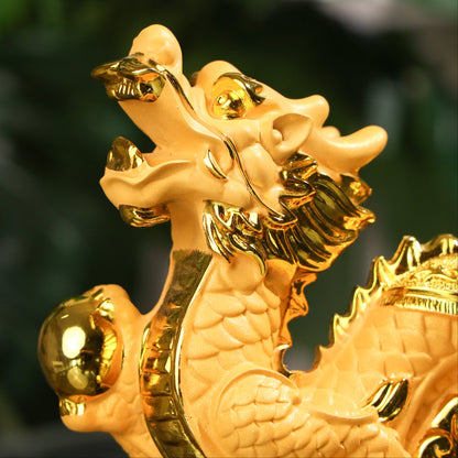 Golden Zodiac Dragon of Leadership &amp; Victory 18cm