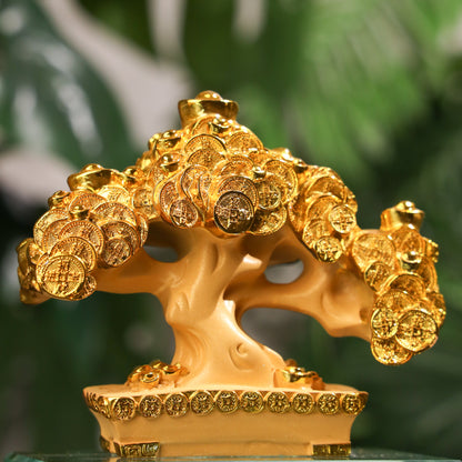 Golden Coin Tree of Growing Fortune 14cm