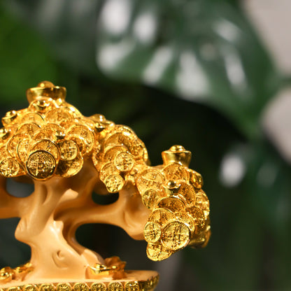 Golden Coin Tree of Growing Fortune 14cm