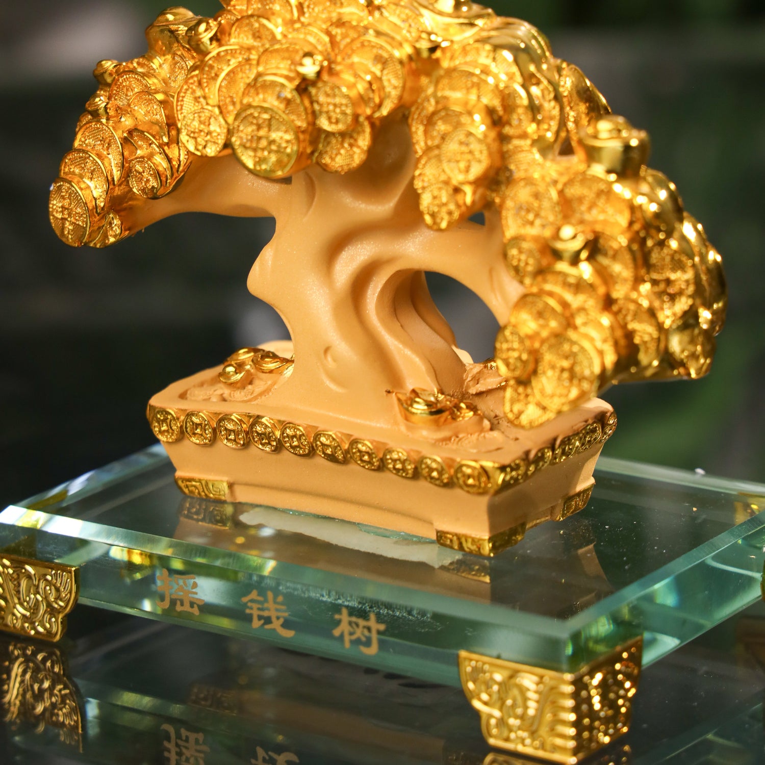 Golden Coin Tree of Growing Fortune 14cm