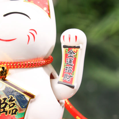 Solar-Powered Fortune Magnet Lucky Cat 14cm
